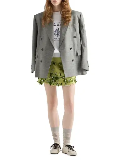 Prada Women's Double-Breasted Grisaille Jacket - Grey | Thumbnail 2 Prada Women's Double-Breasted Grisaille Jacket - Grey | Thumbnail 2