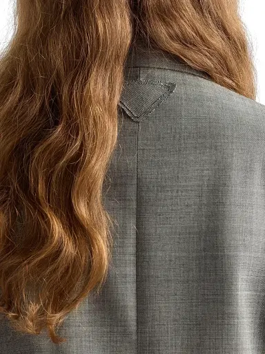 Prada Women's Double-Breasted Grisaille Jacket - Grey | Thumbnail 5 Prada Women's Double-Breasted Grisaille Jacket - Grey | Thumbnail 5