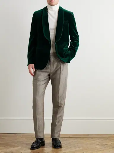 MR P. Slim-Fit Shawl-Collar Cotton-Velvet Tuxedo Jacket - Men | Thumbnail 2 MR P. Slim-Fit Shawl-Collar Cotton-Velvet Tuxedo Jacket - Men | Thumbnail 2