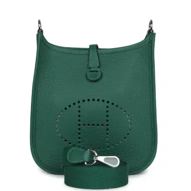 HERMÈS Hermes Evelyne TPM Vert Moyen Clemence Palladium Hardware | Thumbnail 1 HERMÈS Hermes Evelyne TPM Vert Moyen Clemence Palladium Hardware | Thumbnail 1