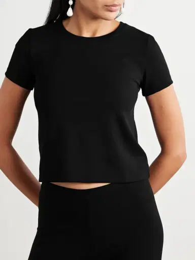 The Park Lia Cropped Stretch-tencel™ Lyocell T-shirt | Thumbnail 2 The Park Lia Cropped Stretch-tencel™ Lyocell T-shirt | Thumbnail 2