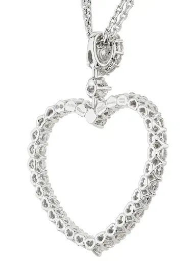 Chopard Women's LHeure Du Diamant 18K White Gold & 3.70 TCW Diamond Heart Pendant Necklace - White Gold | Thumbnail 5 Chopard Women's LHeure Du Diamant 18K White Gold & 3.70 TCW Diamond Heart Pendant Necklace - White Gold | Thumbnail 5