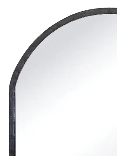 Regina Andrew Knox Leather Mantle Mirror - Black | Thumbnail 2 Regina Andrew Knox Leather Mantle Mirror - Black | Thumbnail 2
