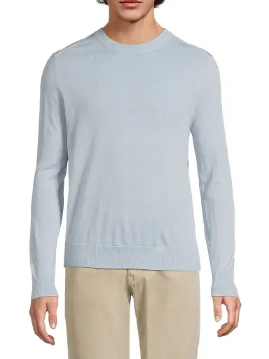 Paul Smith Men's Wool Crewneck Sweater - Light Blue | Thumbnail 3 Paul Smith Men's Wool Crewneck Sweater - Light Blue | Thumbnail 3