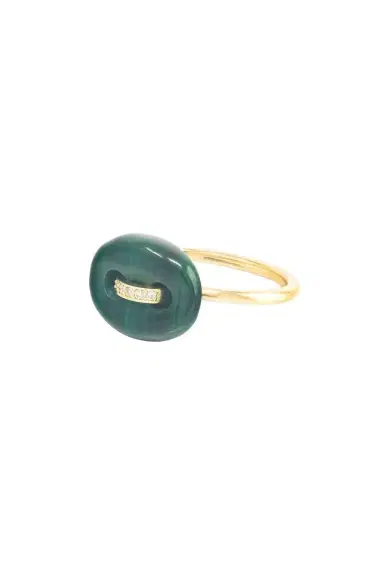 Jenna Blake Malachite Mini Mariner Ring | Thumbnail 1 Jenna Blake Malachite Mini Mariner Ring | Thumbnail 1