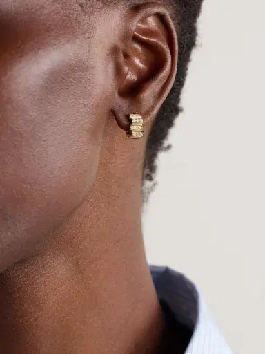 Viltier Edge 18-karat Gold Diamond Hoop Earrings | Thumbnail 2 Viltier Edge 18-karat Gold Diamond Hoop Earrings | Thumbnail 2