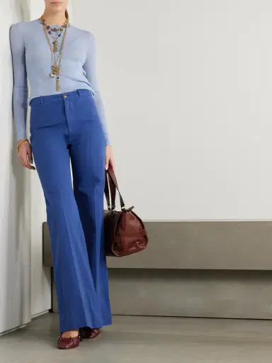 Chloé Cotton-canvas Flared Pants | Thumbnail 2 Chloé Cotton-canvas Flared Pants | Thumbnail 2