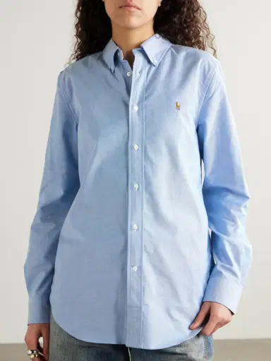 Polo Ralph Lauren Embroidered Cotton-blend Oxford Shirt | Thumbnail 3 Polo Ralph Lauren Embroidered Cotton-blend Oxford Shirt | Thumbnail 3