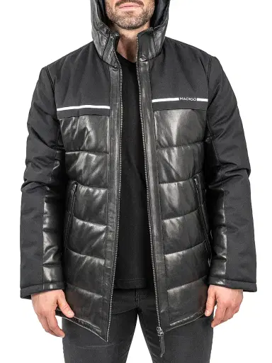 Maceoo Men's Bomber Mountain Jacket - Black | Thumbnail 2 Maceoo Men's Bomber Mountain Jacket - Black | Thumbnail 2