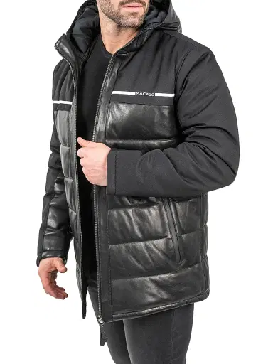 Maceoo Men's Bomber Mountain Jacket - Black | Thumbnail 5 Maceoo Men's Bomber Mountain Jacket - Black | Thumbnail 5