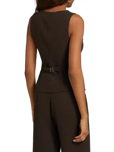 Reformation Women's Delanie Square Neck Sleeveless Top - Mole | Thumbnail 5 Reformation Women's Delanie Square Neck Sleeveless Top - Mole | Thumbnail 5