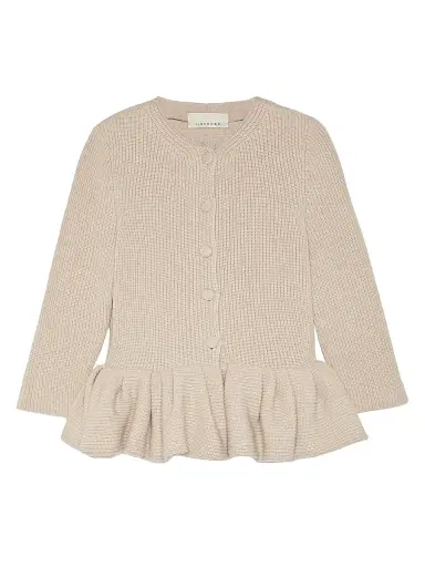 Liberowe Women's Peplum Cashmere Cardigan - Beige | Thumbnail 1 Liberowe Women's Peplum Cashmere Cardigan - Beige | Thumbnail 1