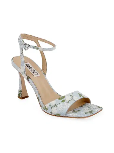 BADGLEY MISCHKA Women's Cady Leather High-Heel Sandals - Mist Blue - Size 7.5 | Thumbnail 2 BADGLEY MISCHKA Women's Cady Leather High-Heel Sandals - Mist Blue - Size 7.5 | Thumbnail 2
