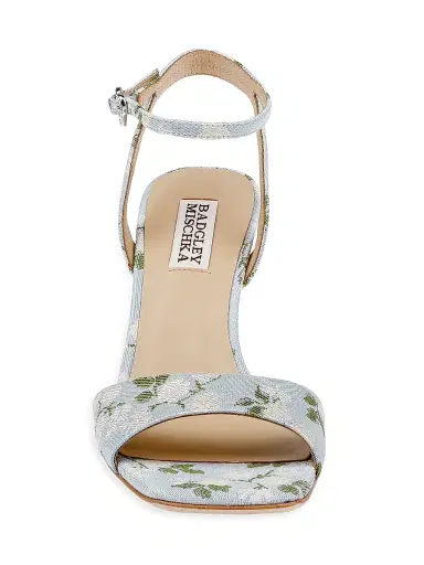 BADGLEY MISCHKA Women's Cady Leather High-Heel Sandals - Mist Blue - Size 7.5 | Thumbnail 4 BADGLEY MISCHKA Women's Cady Leather High-Heel Sandals - Mist Blue - Size 7.5 | Thumbnail 4