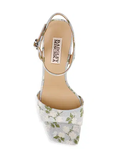 BADGLEY MISCHKA Women's Cady Leather High-Heel Sandals - Mist Blue - Size 7.5 | Thumbnail 5 BADGLEY MISCHKA Women's Cady Leather High-Heel Sandals - Mist Blue - Size 7.5 | Thumbnail 5