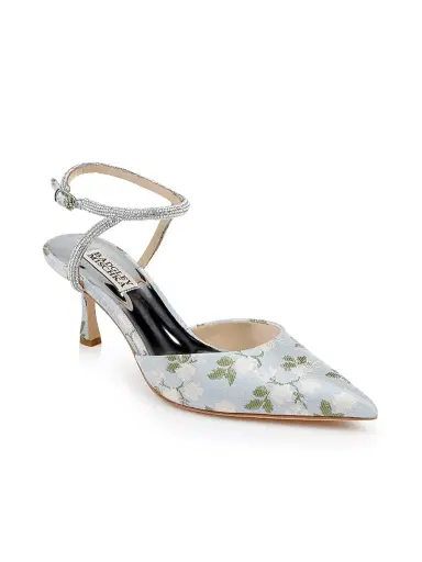 Badgley Mischka Women's Autumn 65MM Crystal-Embellished Jacquard Pumps - Mist Blue | Thumbnail 2 Badgley Mischka Women's Autumn 65MM Crystal-Embellished Jacquard Pumps - Mist Blue | Thumbnail 2