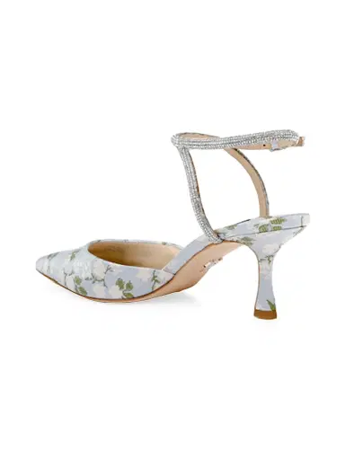 Badgley Mischka Women's Autumn 65MM Crystal-Embellished Jacquard Pumps - Mist Blue | Thumbnail 3 Badgley Mischka Women's Autumn 65MM Crystal-Embellished Jacquard Pumps - Mist Blue | Thumbnail 3