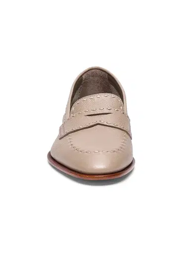 Santoni Women's Marlene Leather Loafers - Beige | Thumbnail 3 Santoni Women's Marlene Leather Loafers - Beige | Thumbnail 3