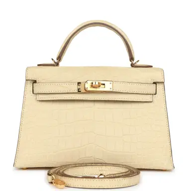 HERMÈS Hermes Kelly Sellier 20 Vanille Matte Alligator Gold Hardware | Thumbnail 1 HERMÈS Hermes Kelly Sellier 20 Vanille Matte Alligator Gold Hardware | Thumbnail 1