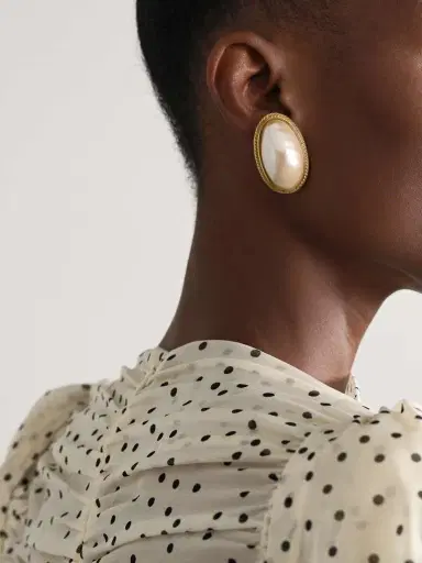 Susan Caplan Vintage Givenchy Gold-plated Faux Pearl Clip Earrings | Thumbnail 2 Susan Caplan Vintage Givenchy Gold-plated Faux Pearl Clip Earrings | Thumbnail 2
