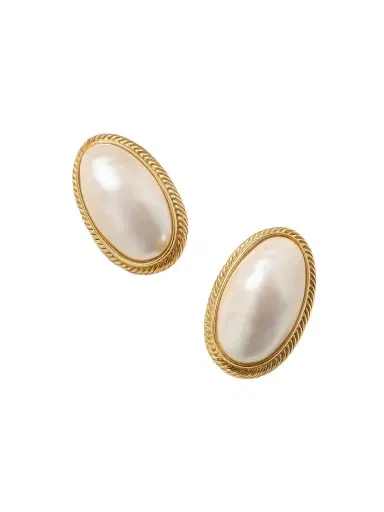 Susan Caplan Vintage Givenchy Gold-plated Faux Pearl Clip Earrings | Thumbnail 1 Susan Caplan Vintage Givenchy Gold-plated Faux Pearl Clip Earrings | Thumbnail 1