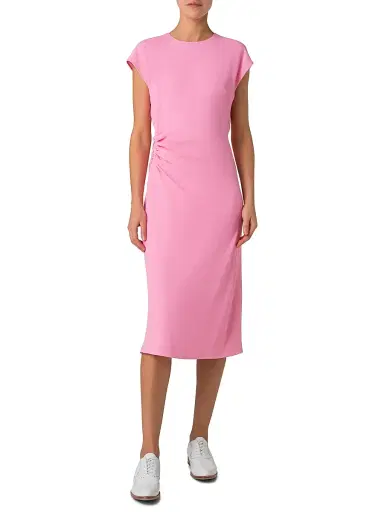 Akris Women's Crepe Ruched Waist Midi-Dress | Thumbnail 3 Akris Women's Crepe Ruched Waist Midi-Dress | Thumbnail 3