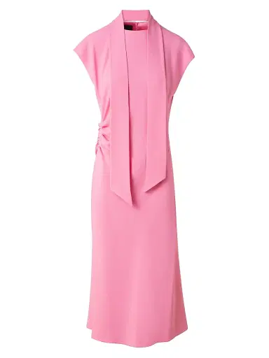 Akris Women's Crepe Ruched Waist Midi-Dress | Thumbnail 1 Akris Women's Crepe Ruched Waist Midi-Dress | Thumbnail 1
