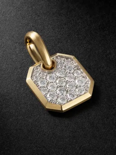 David Yurman Octagonal Amulet 18-Karat Gold Diamond Pendant - Men | Thumbnail 1 David Yurman Octagonal Amulet 18-Karat Gold Diamond Pendant - Men | Thumbnail 1