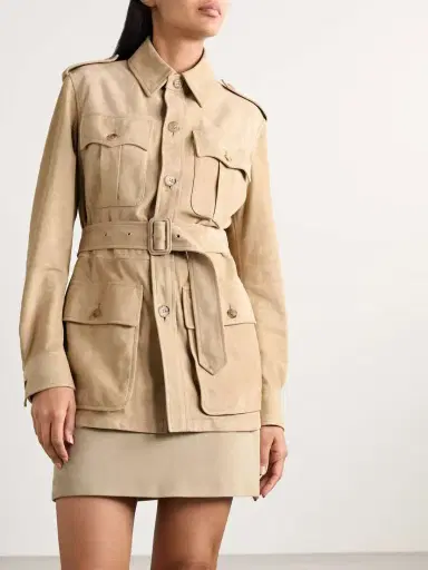 Ralph Lauren Collection Gabbie Belted Suede Jacket | Thumbnail 3 Ralph Lauren Collection Gabbie Belted Suede Jacket | Thumbnail 3