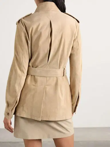 Ralph Lauren Collection Gabbie Belted Suede Jacket | Thumbnail 4 Ralph Lauren Collection Gabbie Belted Suede Jacket | Thumbnail 4