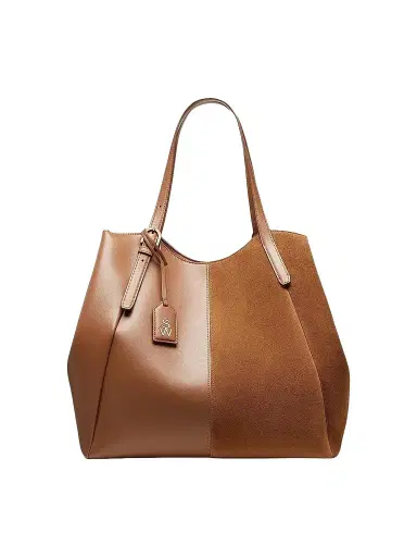Stuart Weitzman Women's 5050 Gogo Leather & Suede Tote Bag - Khaki | Thumbnail 1 Stuart Weitzman Women's 5050 Gogo Leather & Suede Tote Bag - Khaki | Thumbnail 1