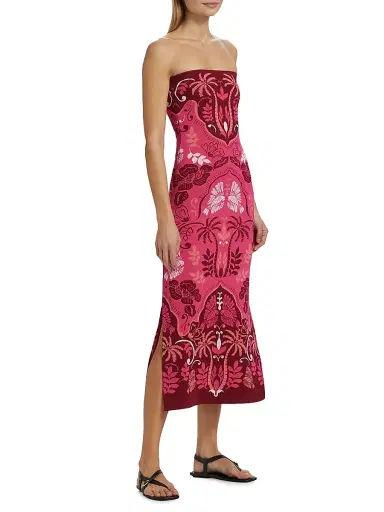 Cara Cara Women's Kinsley Printed Strapless Midi Dress - Sanibel Island Pink | Thumbnail 3 Cara Cara Women's Kinsley Printed Strapless Midi Dress - Sanibel Island Pink | Thumbnail 3