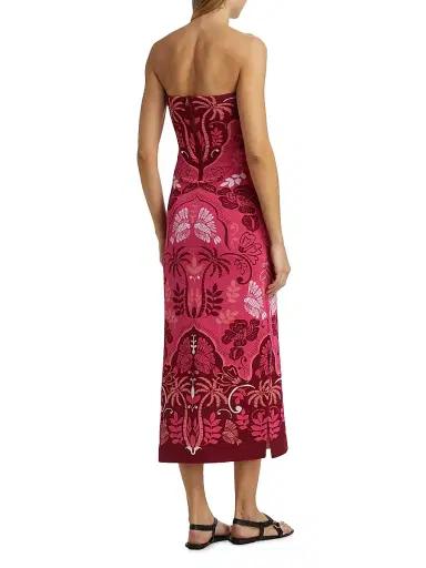 Cara Cara Women's Kinsley Printed Strapless Midi Dress - Sanibel Island Pink | Thumbnail 5 Cara Cara Women's Kinsley Printed Strapless Midi Dress - Sanibel Island Pink | Thumbnail 5