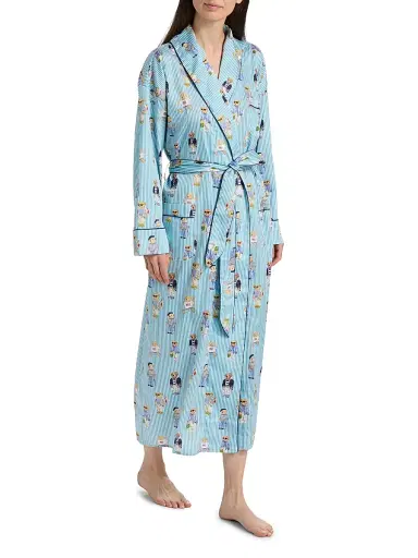 Polo Ralph Lauren Women's Heritage Cotton Striped Polo Bear Robe | Thumbnail 2 Polo Ralph Lauren Women's Heritage Cotton Striped Polo Bear Robe | Thumbnail 2