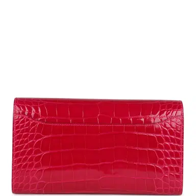 HERMÈS Hermes Constance Wallet To Go Rose Mexico Shiny Alligator Palladium Hardware | Thumbnail 4 HERMÈS Hermes Constance Wallet To Go Rose Mexico Shiny Alligator Palladium Hardware | Thumbnail 4