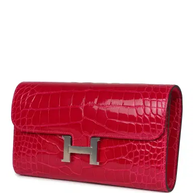 HERMÈS Hermes Constance Wallet To Go Rose Mexico Shiny Alligator Palladium Hardware | Thumbnail 5 HERMÈS Hermes Constance Wallet To Go Rose Mexico Shiny Alligator Palladium Hardware | Thumbnail 5