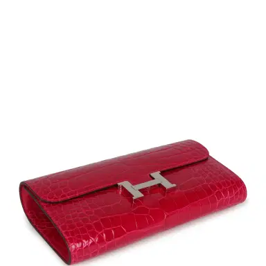 HERMÈS Hermes Constance Wallet To Go Rose Mexico Shiny Alligator Palladium Hardware | Thumbnail 6 HERMÈS Hermes Constance Wallet To Go Rose Mexico Shiny Alligator Palladium Hardware | Thumbnail 6