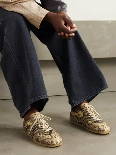 Dries Van Noten Paneled Snake-effect Leather Sneakers | Thumbnail 2 Dries Van Noten Paneled Snake-effect Leather Sneakers | Thumbnail 2