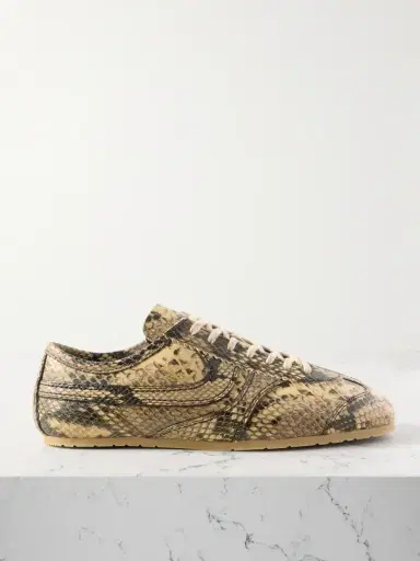 Dries Van Noten Paneled Snake-effect Leather Sneakers | Thumbnail 1 Dries Van Noten Paneled Snake-effect Leather Sneakers | Thumbnail 1