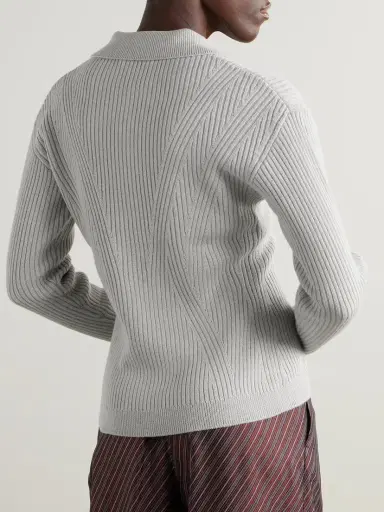 Dries Van Noten Ribbed-knit Wool-blend Cardigan | Thumbnail 3 Dries Van Noten Ribbed-knit Wool-blend Cardigan | Thumbnail 3