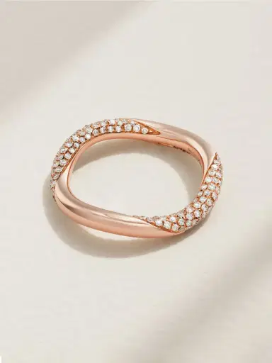 David Morris Wave 18-karat Rose Gold Diamond Ring | Thumbnail 3 David Morris Wave 18-karat Rose Gold Diamond Ring | Thumbnail 3