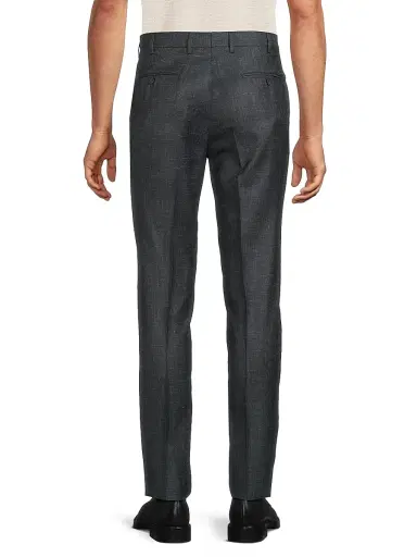 Isaia Men's Extended-Tab Woven Trousers - Charcoal | Thumbnail 5 Isaia Men's Extended-Tab Woven Trousers - Charcoal | Thumbnail 5
