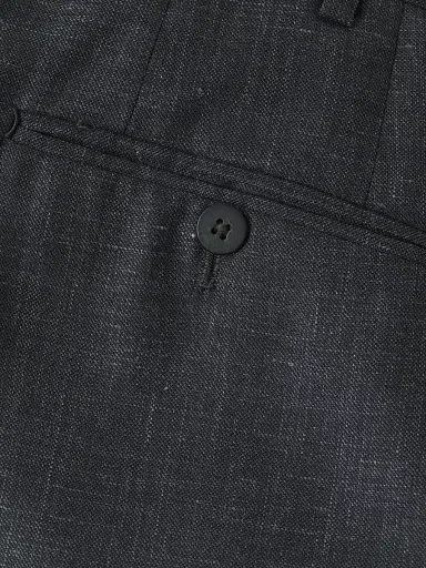 Isaia Men's Extended-Tab Woven Trousers - Charcoal | Thumbnail 6 Isaia Men's Extended-Tab Woven Trousers - Charcoal | Thumbnail 6