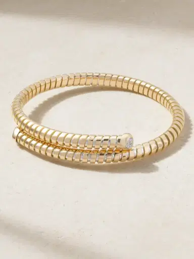 Marina B Trisolina Bypass 18-karat Yellow And White Gold Diamond Bracelet | Thumbnail 1 Marina B Trisolina Bypass 18-karat Yellow And White Gold Diamond Bracelet | Thumbnail 1