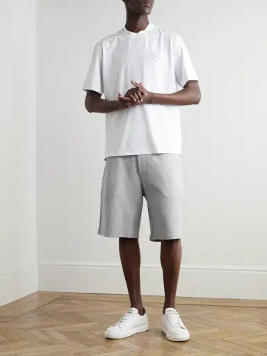 Brunello Cucinelli Straight-Leg Cotton-Blend Jersey Drawstring Shorts - Men | Thumbnail 2 Brunello Cucinelli Straight-Leg Cotton-Blend Jersey Drawstring Shorts - Men | Thumbnail 2