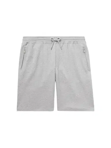 Brunello Cucinelli Straight-Leg Cotton-Blend Jersey Drawstring Shorts - Men | Thumbnail 1 Brunello Cucinelli Straight-Leg Cotton-Blend Jersey Drawstring Shorts - Men | Thumbnail 1