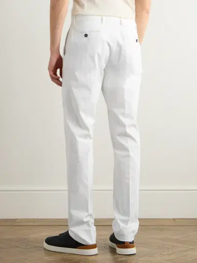 Zegna Easy Straight-Leg Garment-Dyed Cotton-Blend Chinos - Men | Thumbnail 4 Zegna Easy Straight-Leg Garment-Dyed Cotton-Blend Chinos - Men | Thumbnail 4