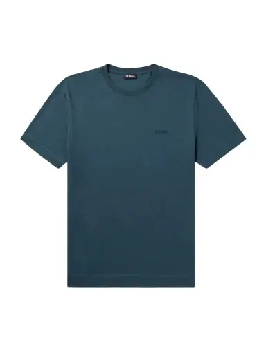 Zegna Slim-Fit Logo-Embroidered Cotton-Jersey T-Shirt - Men | Thumbnail 1 Zegna Slim-Fit Logo-Embroidered Cotton-Jersey T-Shirt - Men | Thumbnail 1