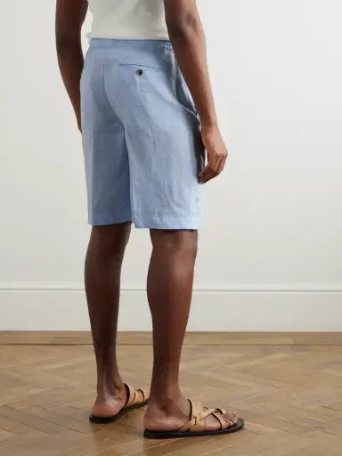 Loro Piana Straight-Leg Linen Shorts - Men | Thumbnail 4 Loro Piana Straight-Leg Linen Shorts - Men | Thumbnail 4