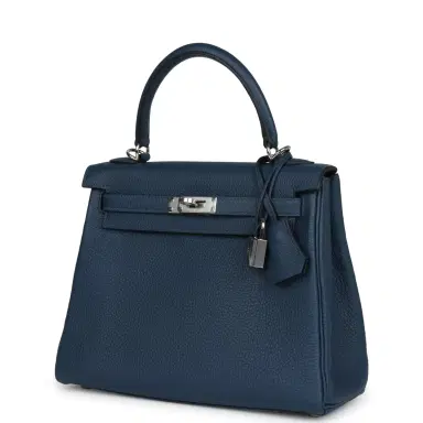HERMÈS Hermes Kelly Retourne 25 Bleu De Prusse Togo Palladium Hardware | Thumbnail 5 HERMÈS Hermes Kelly Retourne 25 Bleu De Prusse Togo Palladium Hardware | Thumbnail 5